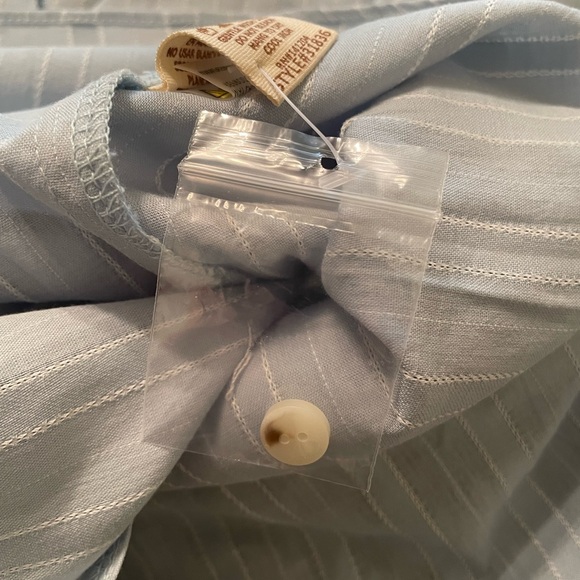 Hem & Thread Light Blue Striped Blouse - Picture 6 of 6